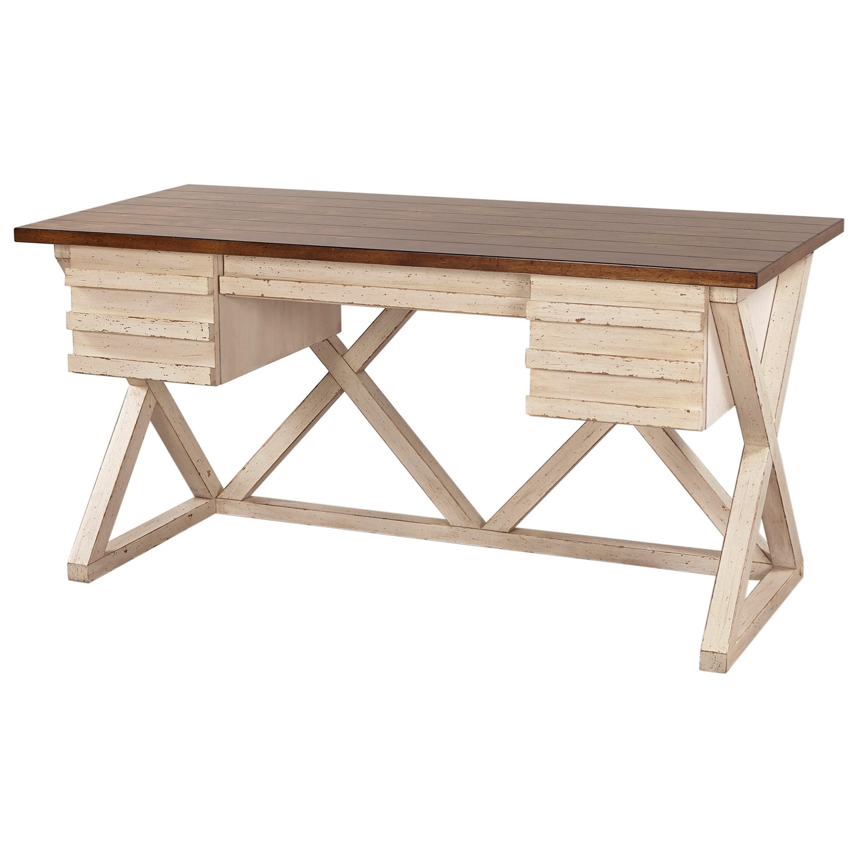 Aspenhome Modern Farmhouse 60" Writing Desk with 2 Deep Box Drawers